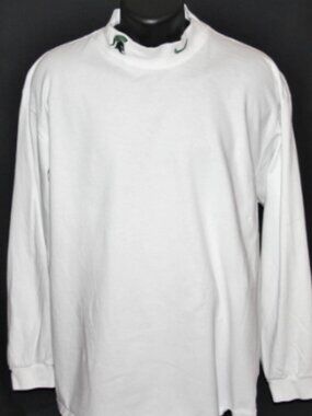 Nike Team Michigan State Spartans Long Sleeve Cotton Mock, White